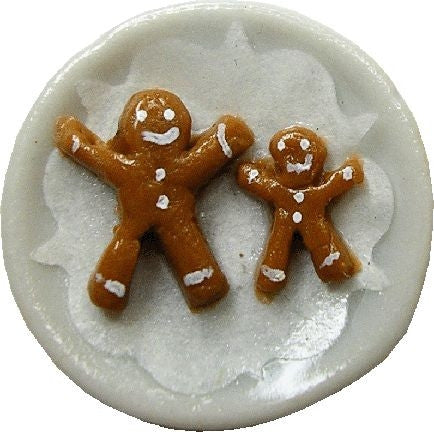 Gingerbread Men Cookies on Plate