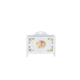 Magazine Rack, White with Flowers