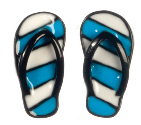 Blue Striped Sandals