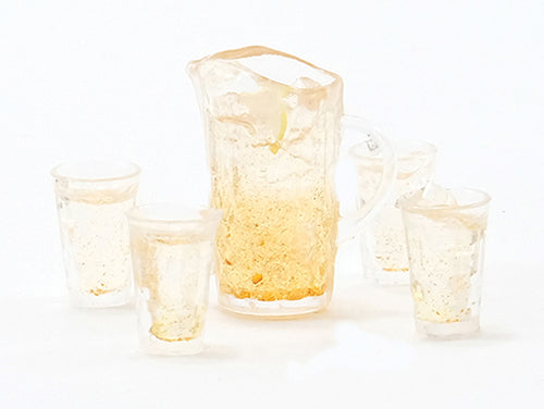 Lemonade Set Pitcher And Four Glasses Dollhouse Junction 8710