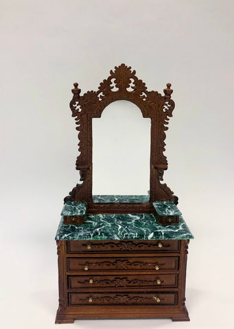 Ri Mauldie Vanity with Green Marble Top