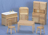 Kitchen Set, Old Fashioned 6 Piece Set Oak