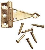 T-HInges, Brass, 4/PK