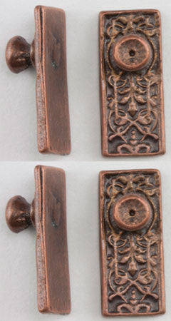 Ornate Door Knob, 4/Pk, Oil Rubbed Bronze