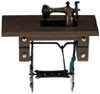 Sewing Machine, Walnut Finish, Resin and Metal