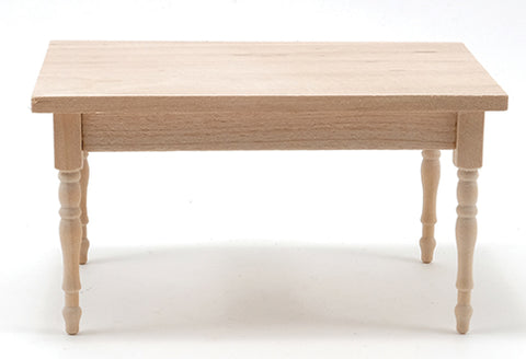 Kitchen Table, Unfinished, Turned Legs