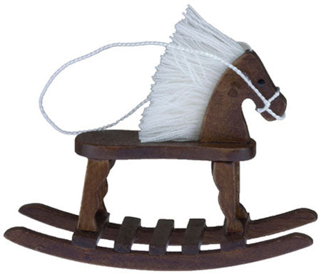 Rocking Horse with Mane, Walnut Finish