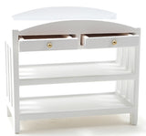 Changing Table with Slat Design, White with Pink Fabric