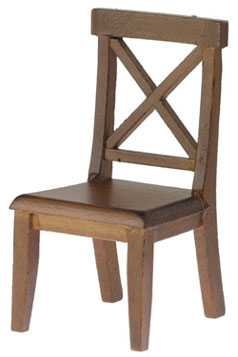 Crossbuck Chair, Walnut Finish