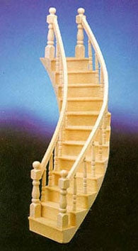 Spiral Staircase, Left Curve, Assembled