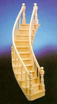 Spiral Staircase, Right Curve, Assembled, BACK IN STOCK