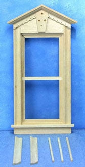 Fancy Victorian Window with Gingerbread Trim, Nonworking ON SALE, LIMITED STOCK