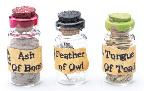 Set of Three Potion Ingredient Jars
