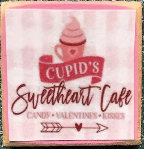 Cupid's Sweetheart Cafe Cupcake Sign