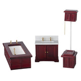 Victorian Wooden Bathroom Set, Mahogany, ON SPECIAL