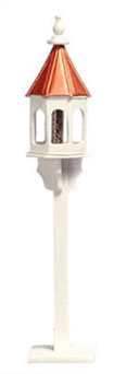 Bird Feeder with Copper Top, White LIMITED STOCK