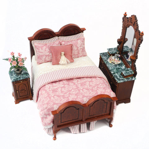 Victorian Style Bedroom Set with Green Marble, LAST ONE
