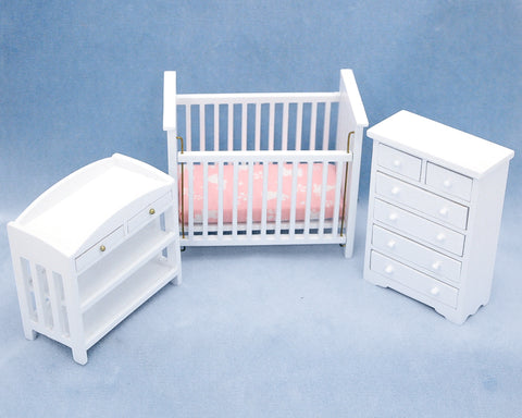 Nursery Set, Three Piece, White