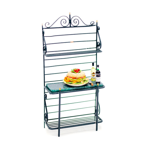 Bakers Rack by Getzan with Wine & Sandwich Ring