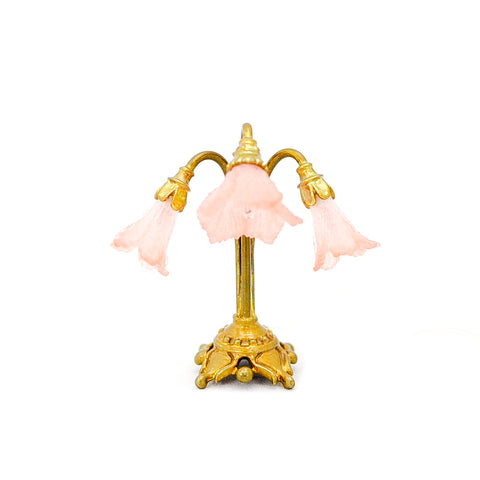 Three Arm Lamp by Jim Pounder, Pink Tulip Shades