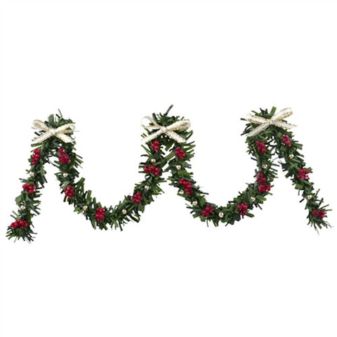 Stairway Christmas Garland, Red and Gold