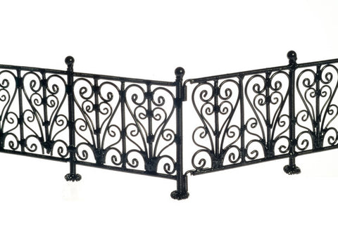 6-Pc. Black Wrought Iron Fence