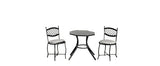 Table and Chairs, Black Metal Bistro Style