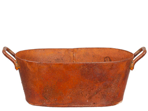 Oval Washtub, Rusty Finish