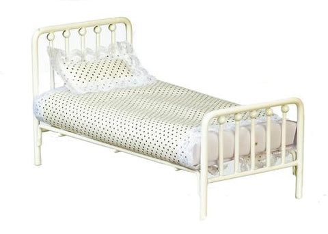 White Iron Metal Bed