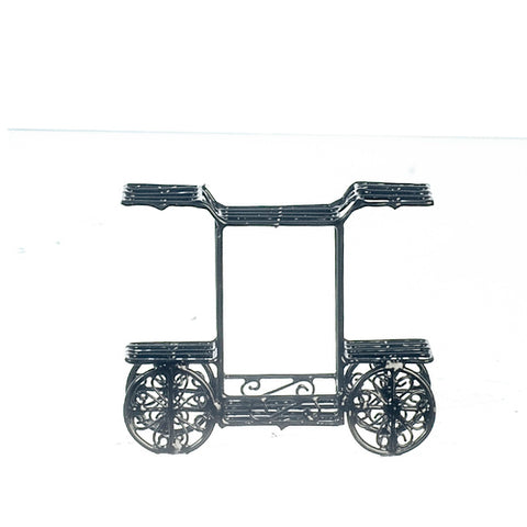 Small Serving Cart, Black Metal