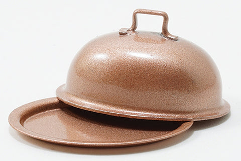 Copper Serving Tray with Dome.