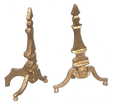 Andirons, Brass Federal Style