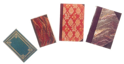 Vintage Books with Pages, Set of 4