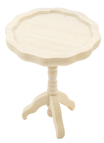 Pie Crust Side Table, Unfinished