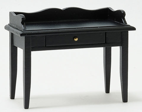 Desk, Black with Scalloped Edge