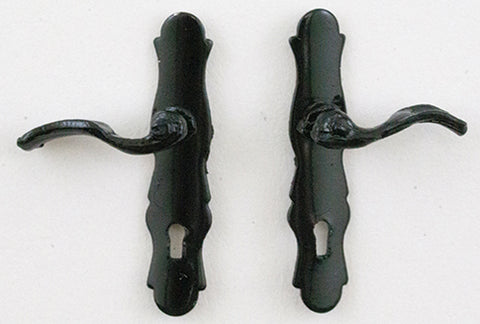French Door Handles (Lever), 1 Pair, Pewter