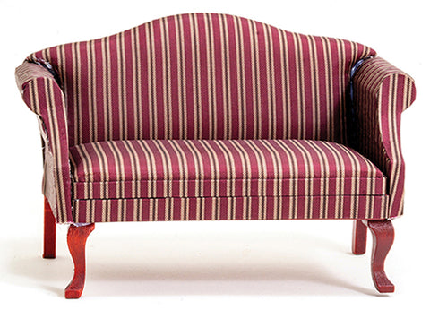 Sofa, Maroon Stripe