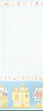Dollhouse Fantasy Wallpaper, Blue