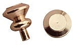 Round Knobs, Brass, 6/PK