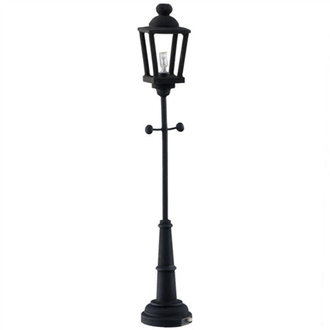 Black Yard Lamp, LED Battery Powered