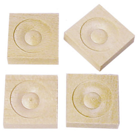 Wood Head Blocks, Set of 12