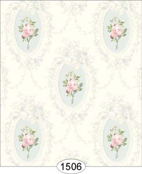 Camilla Floral Pink on Blue