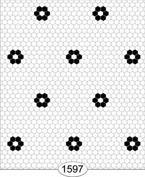 Wallpaper - Old World Tile - Hex Flower