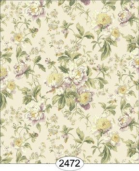 Wallpaper - Wallpaper - Cozy Cottage Rose Garden - Antique