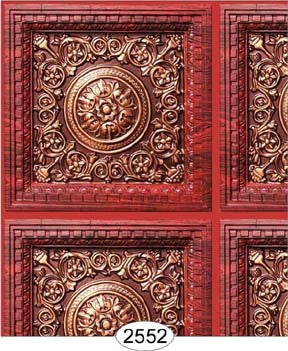Rosette Panel Paper Antique Copper Rosewood