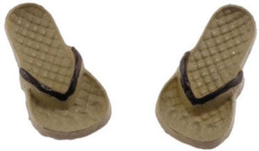 Flip Flops, Tan and Brown Introductory Price