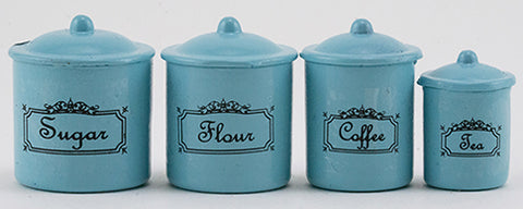 Canister Set, Four Piece, Turquoise