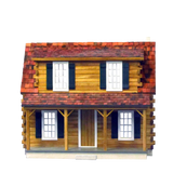 The Adirondak Log Cabin Dollhouse Kit