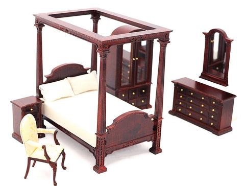 The Carolina Bedroom Set, Mahogany Finish
