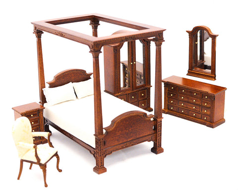 The Carolina Bedroom Set, New Walnut Finish